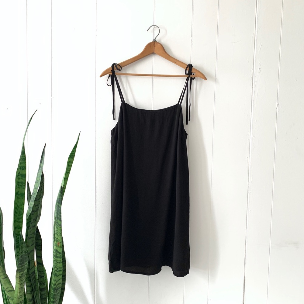 Urban Outfitters Black mini slip dress